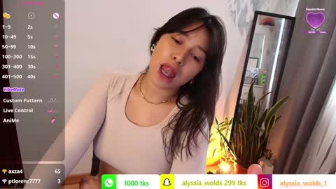 alyssia wolds online show from October 8, 2:32 pm