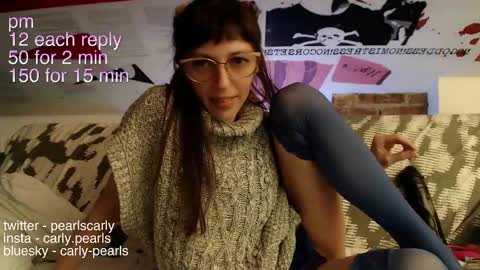 Snapshot of carlypearls chatting on February 13, 1:40 am Carly Pearls online show from February 13, 1:40 am