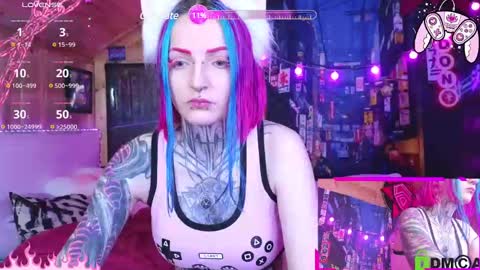 Snapshot of cybernekko chatting on December 9, 1:40 am Neko online show from December 9, 1:40 am