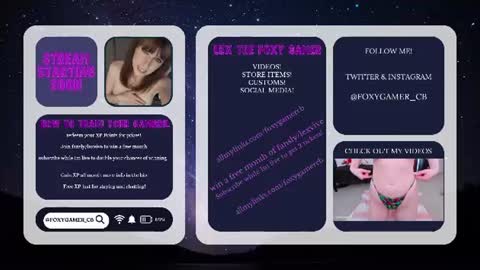 Lex Vive foxygamer cb online show from June 13, 1:25 am