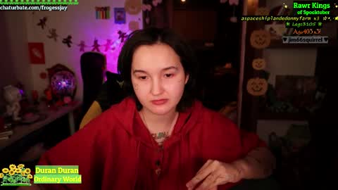 Snapshot of frogessjay chatting on October 13, 9:39 pm Jaywise Frogfoot online show from October 13, 9:39 pm