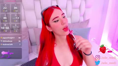 Snapshot of jadee_reed chatting on February 21, 7:01 am Jade Red online show from February 21, 7:01 am