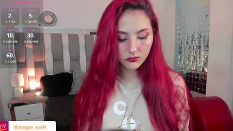 Snapshot of megan_wolf_1 chatting on December 11, 11:00 pm  Megan  Online 1200am To 600 am Colombian time online show from December 11, 11:00 pm