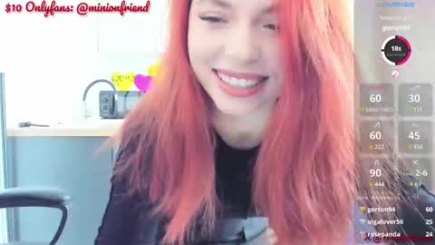 Snapshot of minionfriend chatting on February 22, 11:24 am minionfriend online show from February 22, 11:24 am