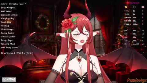 Snapshot of passionyx chatting on December 16, 10:56 pm Succubus Nyx online show from December 16, 10:56 pm