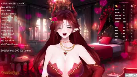 Snapshot of passionyx chatting on February 23, 1:31 am Succubus Nyx online show from February 23, 1:31 am