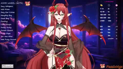Snapshot of passionyx chatting on December 9, 5:07 am Succubus Nyx online show from December 9, 5:07 am