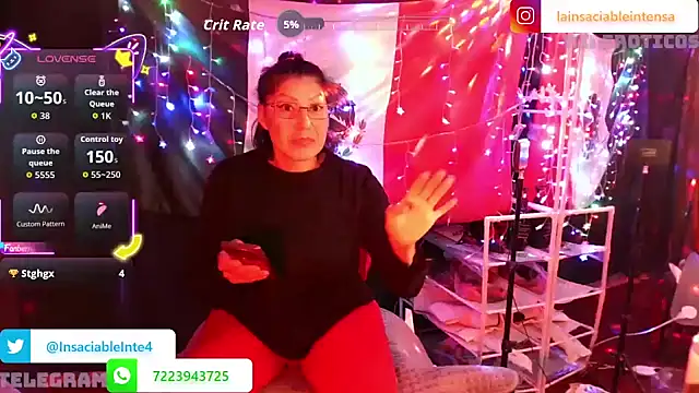 LaInsaciableIntensa online show from November 8, 2:05 am